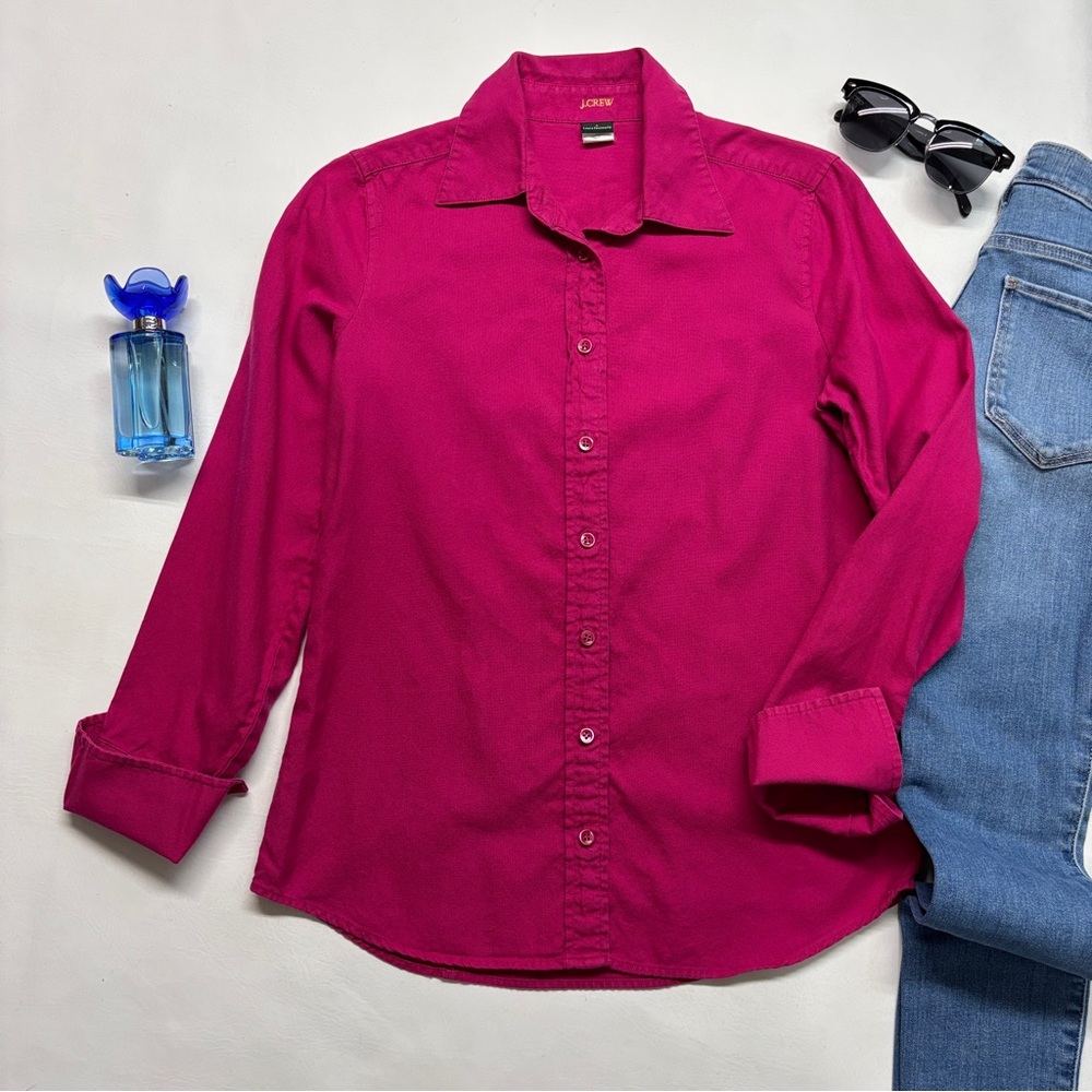 J.Crew Laura Femme Fit Long Sleeve Button Down Shirt, 100% Cotton 💗
